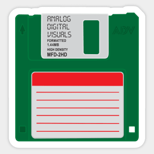 Floppy Disk (Cadmium Green Colorway) Analog / Computer Sticker